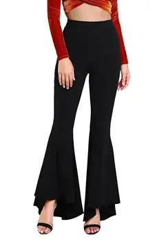 Femeile flare pant gotic îmbrăcăminte harajuku pantaloni iubesc moda femei pantaloni plus dimensiune casual harajuku XXL streetwear negru