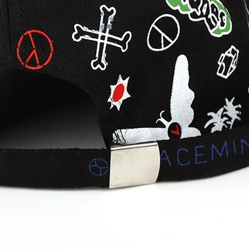 Culoare Graffiti Șapcă De Baseball Barbati Din Bumbac Pălării De Moda Hip Hop Capace Femei Primavara-Vara Snapback Pălării Unisex Reglabil Capace