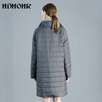 HDHOHR 2020 Nouă Femei Reale Haină de Blană de Nurcă Cu Dublu Partea Purta Naturale Jachete de Blană de Nurcă de Iarnă Caldă Fâșie Lungă de Blană