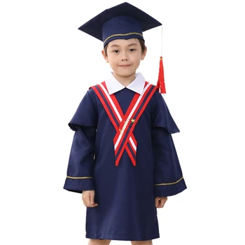 7Color Copilul Cosplay Licență Rochie de Absolvire Clasa Rochie Haine+Capac Grup Școlar Imagine Performanță Costume 100-170 CM