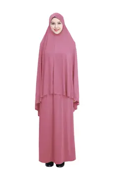 2 BUC Femeile Musulmane Aeriene Hijab Fusta Rugăciune Abaya Seturi Islamic jilbab-ul Caftan Ramadan Doamnelor Cult Orientul Mijlociu Haine Noi