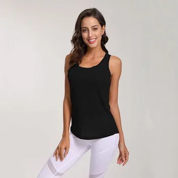 SALSPOR Femei Culoare Solidă Yoga Cămașă fără Mâneci Plasă Sală de Sport partea de Sus Respirabil Vrac Spate Deschis de Fitness Sporturi de Funcționare Yoga Top