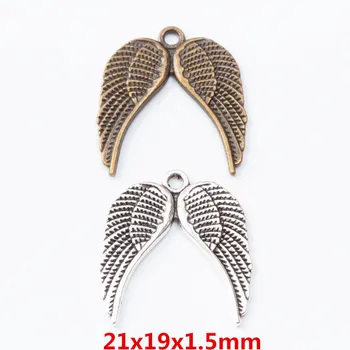 55 piese retro de metal aliaj de zinc aripa pandantiv pentru DIY bijuterii handmade colier face 7311