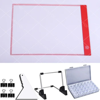 Noul Diamant Pictura A4 CONDUS lightpad Subțire de Arta Desen Bord, Caseta de Lumina Contur Scris Electronice Portabile Tablet Stand și Clipuri