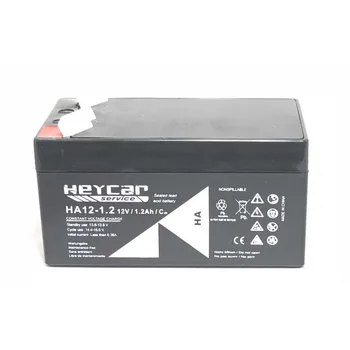 HEYCAR HA12-1.2 baterie 12V 1.2 Ah plumb, AGM baterie reîncărcabilă pentru echipamente medicale, sisteme de siguranță și alarmă, jucarii, SAI/UP