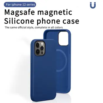 Magnetic Lichid de Silicon de Caz Pentru iPhone 12 Pro Max Mini Magsafing Magnectic de Încărcare fără Fir rezistent la Șocuri Înapoi Caz Acoperire