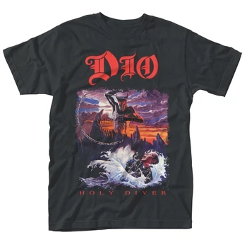 Moda pentru bărbați Dio 'Holy Diver Album' Print cu Maneci Scurte Amuzant tricou Marimea S-3XL
