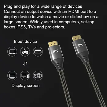 Fierbinte DP Cablu 8K HD Clare Display Port Cablu DP1.4 0,5 M/1M/1,5 M/2M De TV Monitor de Calculator Videoproiector