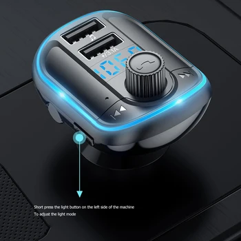 T829S Kit Auto Dual USB Încărcător Bluetooth 5.0 FM Receptor Audio MP3 Player Handsfree Wireless Adapter Caracteristică:
