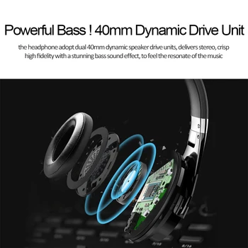 ZEALOT B21 Peste Ureche Bass Căști Stereo Bluetooth setul cu Cască fără Fir de Control Tactil Anulare a Zgomotului Cu Microfon