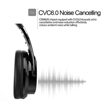 ZEALOT B21 Peste Ureche Bass Căști Stereo Bluetooth setul cu Cască fără Fir de Control Tactil Anulare a Zgomotului Cu Microfon