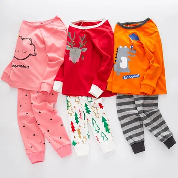 NOUĂ copii pentru Copii Seturi de Pijamale de Bumbac Baieti Pijamale Costum de Toamna Fete Pijama cu Maneca Lunga Pijamas Topuri Pantaloni 2 buc Imbracaminte Copii