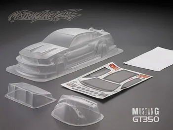 Mustang GT350 1/10 1:10 RC PC caroserie 200mm lățime Transparent curat nu pictat derivă caroserie RC hsp hpi trax Tamiya