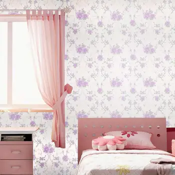 Auto-Adeziv Tapet Dormitor Fete de Flori de Epocă Rola Florale de Hârtie de Perete pentru Copii Camera de zi 0.45*10m