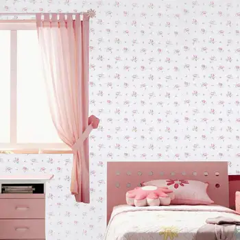 Auto-Adeziv Tapet Dormitor Fete de Flori de Epocă Rola Florale de Hârtie de Perete pentru Copii Camera de zi 0.45*10m