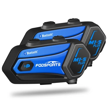 Fodsports 2 buc M1-S Plus interfon casca motocicleta interfon setul cu cască bluetooth 8 piloti interfon wireless FM partajare de muzică