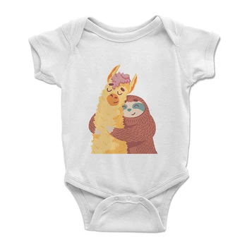 Fetita romper salopeta nou-născut de imprimare de moda alpaca model de vara respirabil o piesă salopeta pentru baieti si copii