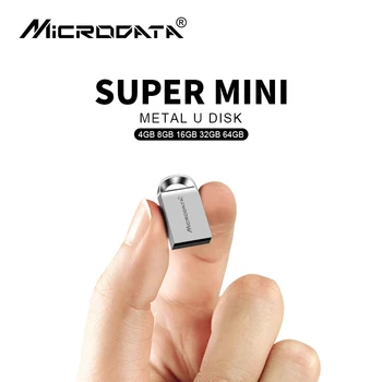 Mini Flash Metal USB 2.0 Pen Drive Reală capacitate de 64GB 32GB 16GB 8GB 4GB argintiu / negru pendrive micro memory stick u disc