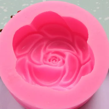 Aomily 3D Floare Trandafir Silicon Ciocolata Mucegai Săpun Mucegai Lumânare Lut Polimeric, Matrițe Meserii DIY Decorare Forme de Bază de Săpun Instrument
