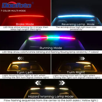 Doofoto Styling Auto de Conducere de Siguranță de Avertizare Accesorii Auto de Înaltă Monta Lampa de Stop de Frână de Înaltă Lumină Single/Culori Multi-Mode LED
