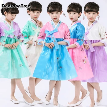 2019 nou rochie tradițională coreeană hanbok pentru fete baieti galben insulele din pacificul de îmbrăcăminte de performanță etapă de îmbrăcăminte