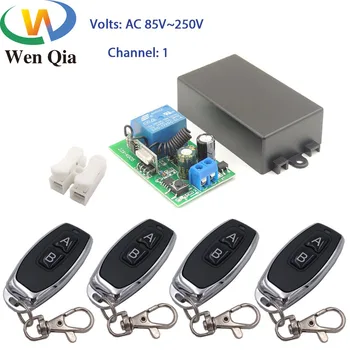 Wenqia 433MHz LED Comutator fără Fir Control de la Distanță 85-220V 1CH Receptor Transmițător Pentru Lampa / îmbunătățire acasă / Fan