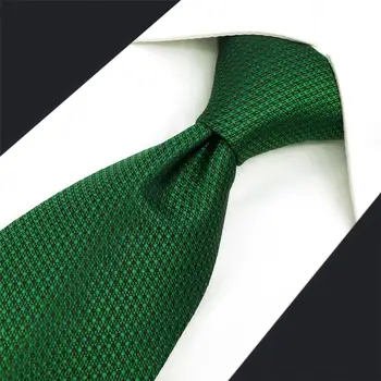 F5 Verde Solid Puncte Bărbați Cravate Pătrat de Buzunar Set de Nunta de Moda Extra Lungi Dimensiune Cravate pentru bărbați Batiste de Mătase