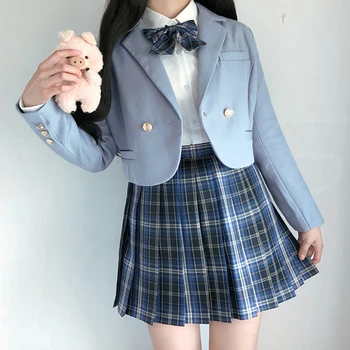 [ Smoky Insula] Fată de Vară Talie Mare Fuste Plisate Fuste Carouri Femei Elegante JK Uniforme Fată Școală Rochie de Student Haine