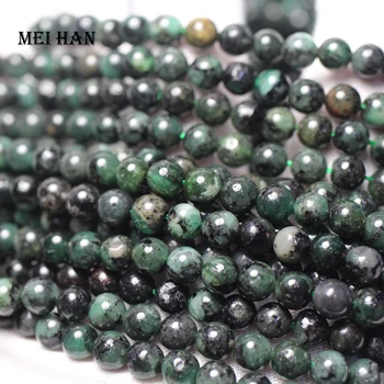 Meiahn en-Gros (1 componenta/set) 6-7mm Verde Africană emeraldd bijuterie de piatra netede rotunde margele pentru a face bijuterii