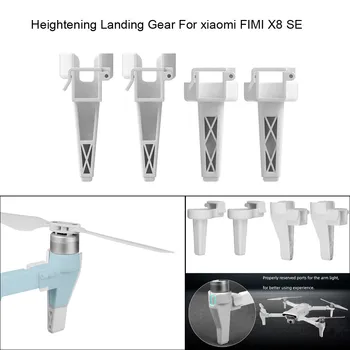Extins Heightning trenul de Aterizare Picior Protector Extensie Pentru XiaoMi Fimi X8 SE Elice Drone 4pc trepied alb Amortizor