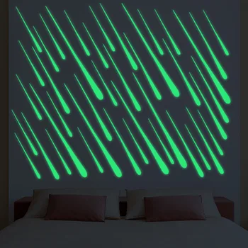 Luminos Meteor Autocolant Perete Golw În Întuneric Decor Pentru Camera Copiilor, Camera de Dormitor Pridvor Art Decalcomanii de Coaja de & Lipi Tapet PVC