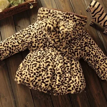CROAL CHERIE Cald Îngroșa Haina de Iarna Pentru Fete Adolescente Leopard Fleece Catifea Copii Fete Jacheta de Iarna Imbracaminte Copii