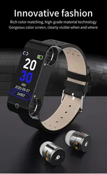 L890 Sport Ceas Cu Termometru Ceas Inteligent Cu Bluetooth Casti Monitor De Ritm Cardiac Bratara Lungă Perioadă De Timp De Așteptare Fără Fir Intraauricular