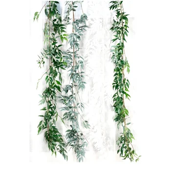 Willow Simulare de Răchită Verde Frunze de Trestie de Nunta de decorare Set de salcie Plante Rattan Pleacă de Acasă de Gradina Decorative de viță de vie verde