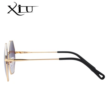 XIU Supradimensionat Vintage ochelari de Soare pentru Femei Brand Designer de Nuante Metalice de ochelari de soare de Vară de Moda Retro Oculos Gafas De Sol UV400