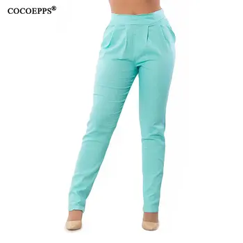 COCOEPPS 2019 Noi de Vara Plus Dimensiune Casual Harem Pantaloni de Creion Femei de Primăvară Dimensiune Mare Solidă talie Mare 4 Culori Pantaloni Lungi 5XL 6XL