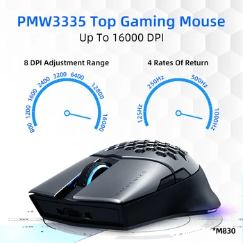 Machenike M8 Mouse de Gaming Wireless RGB Mouse-ul Ergonomic 85g Laptop Soareci Modul Dual Mouse de Calculator PMW3335 16000DPI Programabile