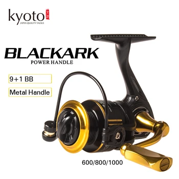 NOI KYOTO BLACKARK Pescuit Role de Filare 600/800/1000 9+1BB Max Drag 4kg Raport de transmisie 5.2:1 Mâner de Metal Buton de Pescuit Role Roată