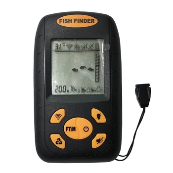 Portabil Sonar Fish Finder Sounder Alarma Traductor Fishfinder 0.7-100m de pescuit echo sounder cu Baterie de Afișare engleză