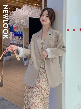 Coreeană liber supradimensionat Split Sleeve blazer pentru femei din Bumbac birou poarte Costum Formal Jachete plus dimensiunea Femei Casual Haine S0061