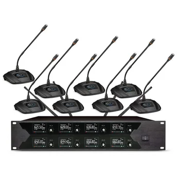 Profesionale wireless microfon pe 8 canale portabil microfon lavaliera microfon pentru biserica activitate în aer liber etapă microfon