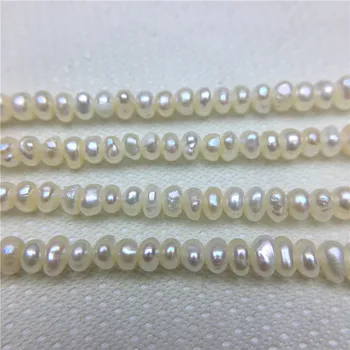 Culoare alb Natural de Apă dulce Pearl 3-4mm IrregularLoose Margele DIY Femei Elegant Colier Brățară Bijuterii