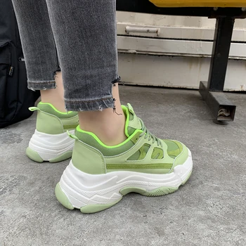 NOI Femeile Adidasi Platforma de Primăvară Pantofi pentru Femeie Încălțăminte de Femeie verde Adidas Tata Pantofi formatori coș femme s164