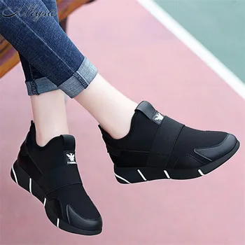 Mhysa 2019 Primăvara Și Toamna Noua Moda Sălbatic Doamnelor Plat Adidași Confortabil Respirabil Slip-on pentru Femei Vulcanizat Pantofi S1281
