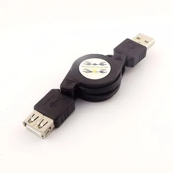 10buc USB 2.0 UN Barbat la O Femeie Extensie Cablu Retractabil Sincronizare de Date Incarcator Cablu de 75cm