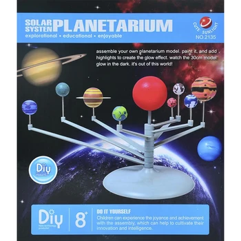 Copii DIY Pictura Jucărie Kit DIY Sistem Solar pentru a Explora Nouă Planete Astronomie Proiectul de Știință Educative Jucarii artizanale