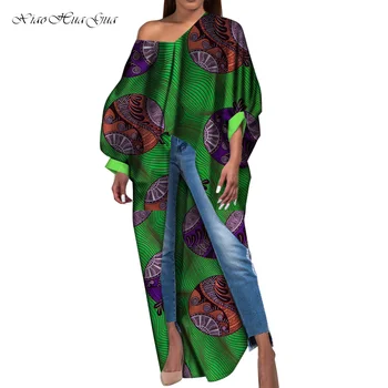 African Rochii pentru Femei din Bumbac African Print Imbracaminte Femei Casual Bluza Lunga din Africa de Haine pentru Femei, Rochii Ankara WY5557