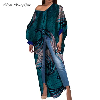 African Rochii pentru Femei din Bumbac African Print Imbracaminte Femei Casual Bluza Lunga din Africa de Haine pentru Femei, Rochii Ankara WY5557