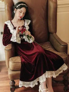 Moduri antice este o rochie de catifea rosie design sentiment qiu dong despicare subțire temperament de banchet, rochii de seara