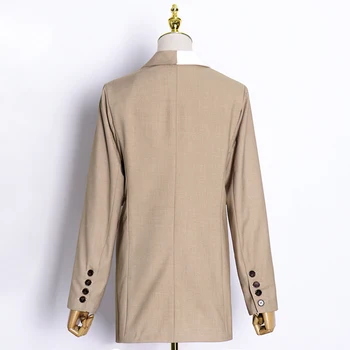 TWOTWINSTYLE Casual Mozaic Lovit Culoarea Blazer Pentru Femei Dintata cu Maneci Lungi din Dantela-coreean jacheta de Moda de sex Feminin Haine Noi Maree